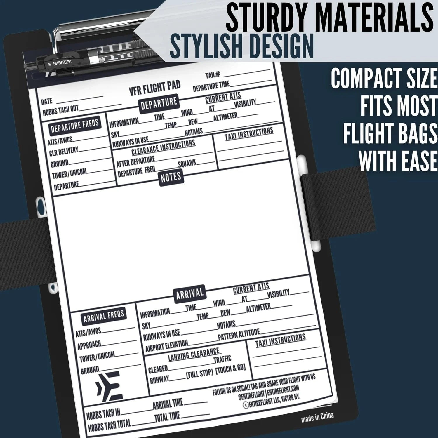 EntireFlight Kneeboards EntireFlight VFR Pilot Kneeboard & Flight Pad: Elevate Your Flying Experience