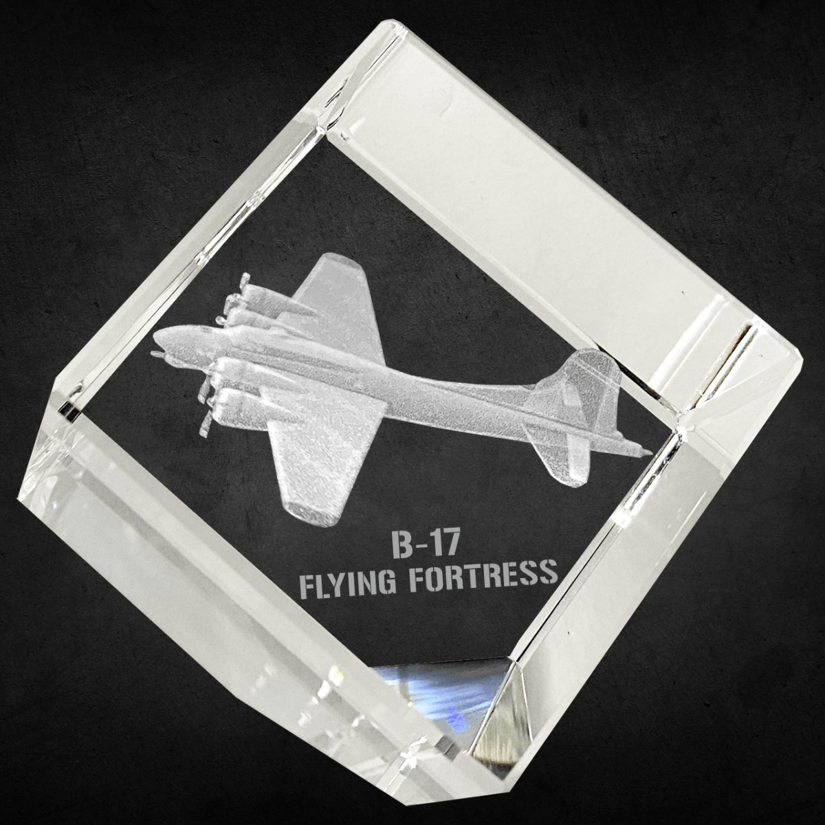 Etched Memory Office Etched Memory B-17 Flying Fortress 3D Diamond Cube