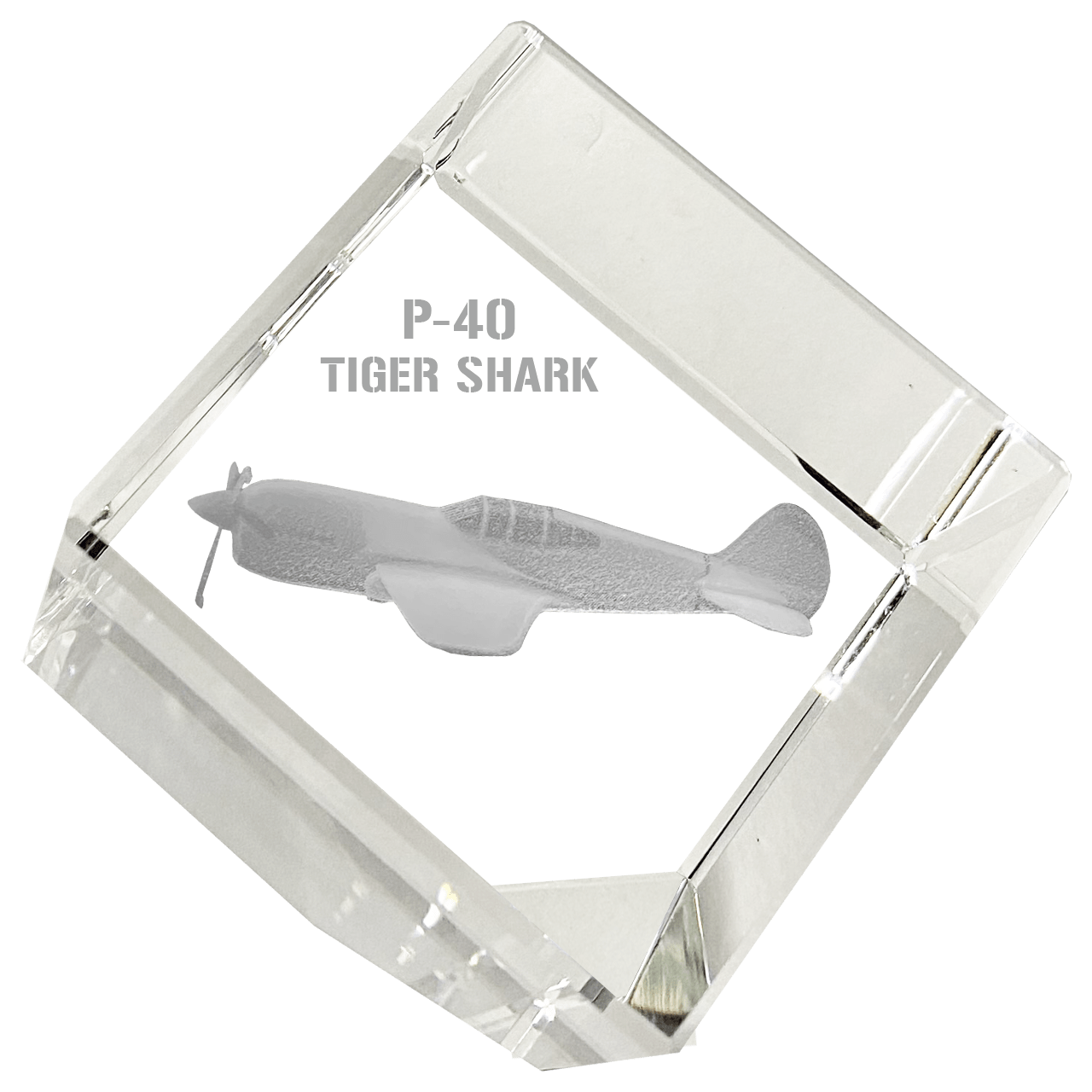 Etched Memory Office Etched Memory P-40 Tiger Shark 3D Diamond Cube