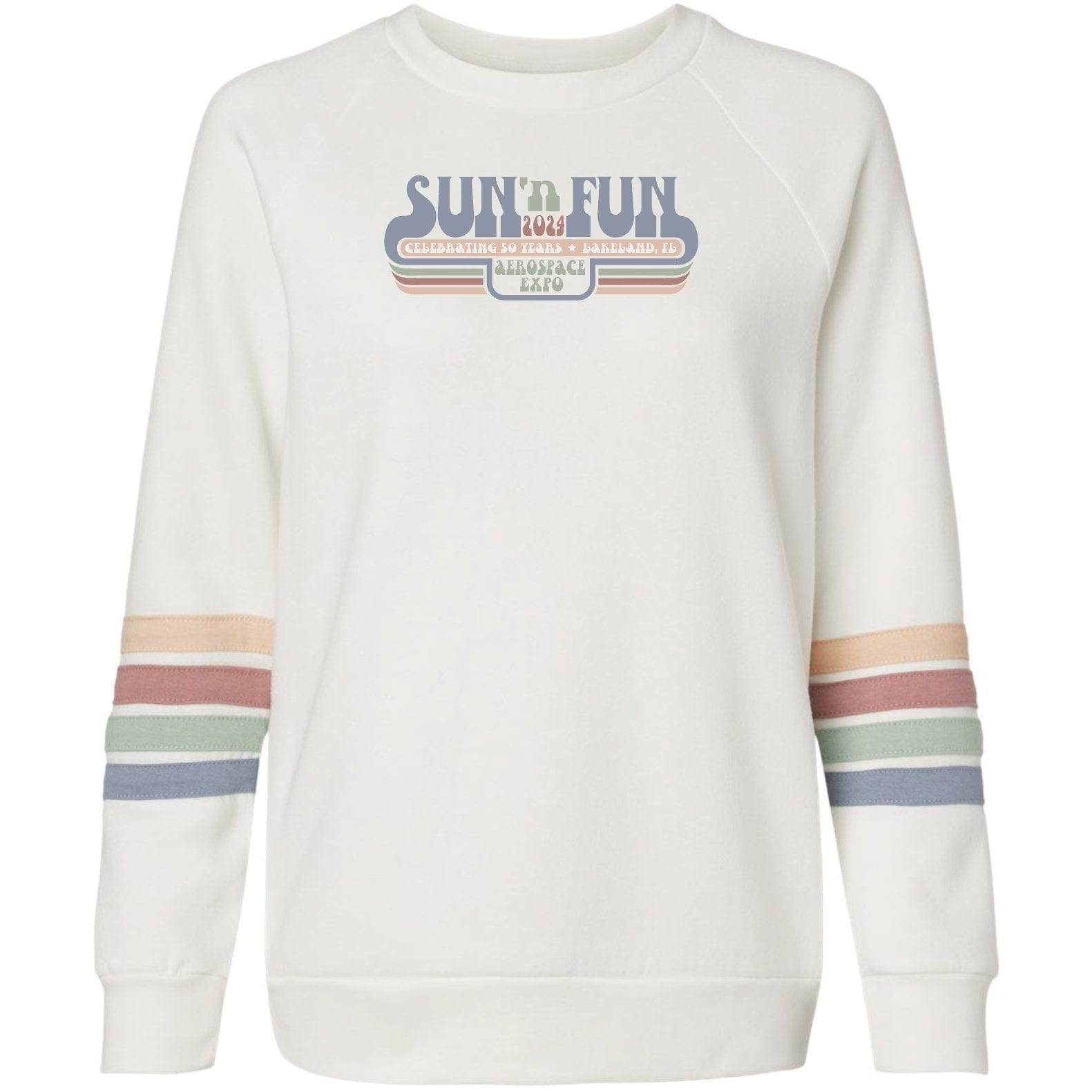 SUN 'n FUN Outerwear 2XLarge / Ivory 70's Retro SUN 'n FUN 2024 Women's Crewneck Sweatshirt