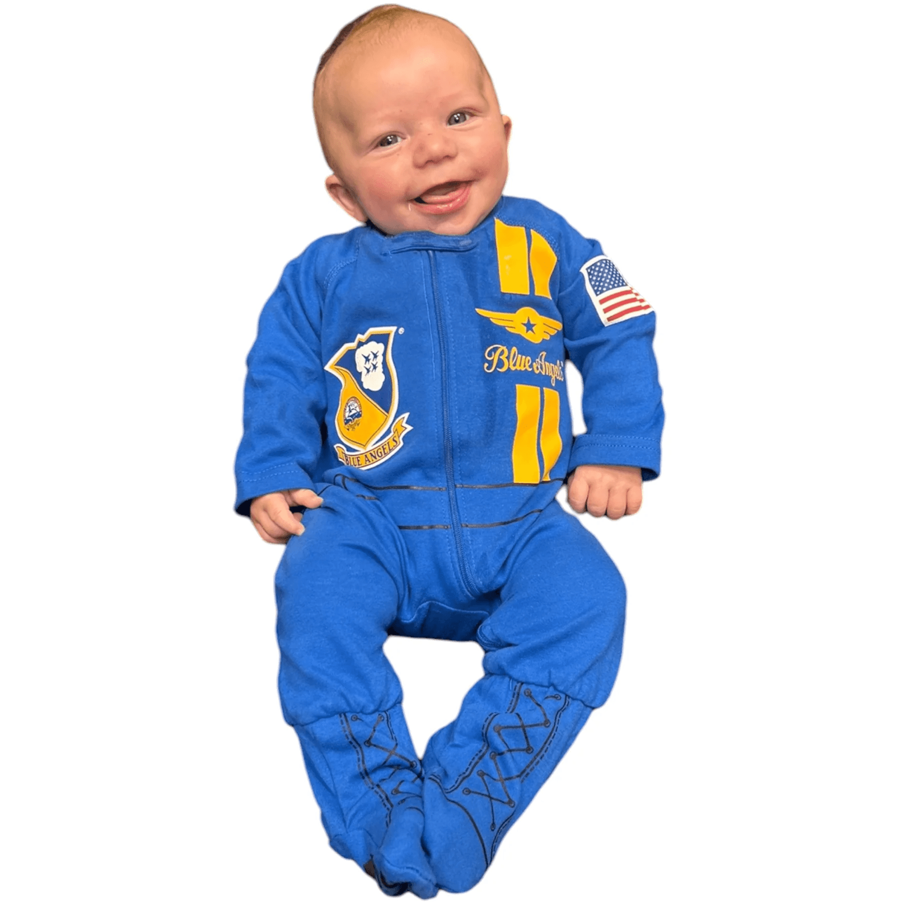 Trooper Clothing Outerwear Blue Angels Flight Suit Baby Crawler