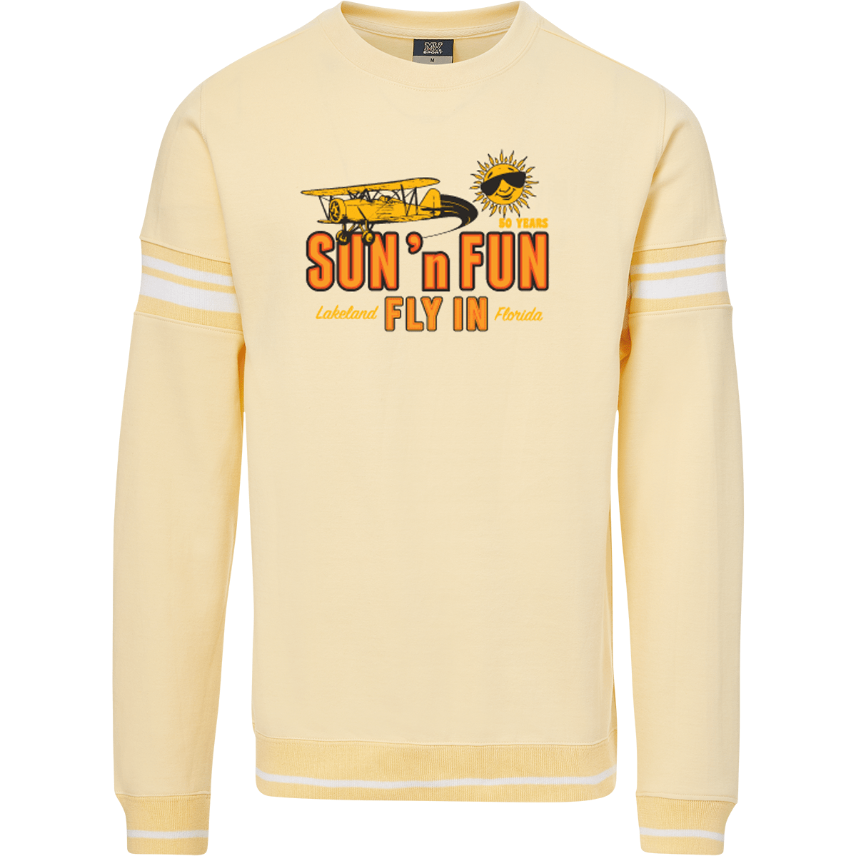 SUN 'n FUN Outerwear Small / Sun Ray Vintage Vibes SUN 'n FUN 2024 Striped Ribbed Crewneck Sweatshirt