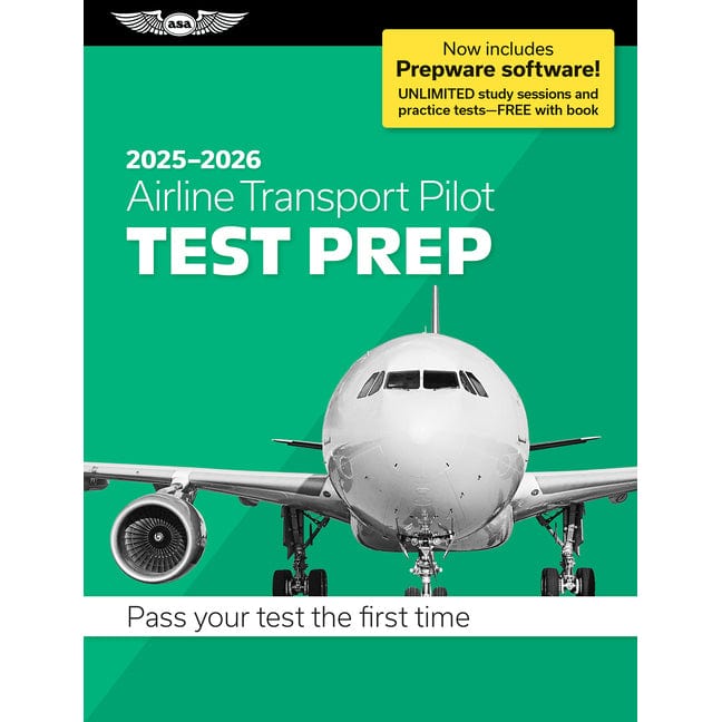 ASA Professional Pilot ASA Airline Transport Pilot Test Prep 2025-2026: Paperback Plus Software