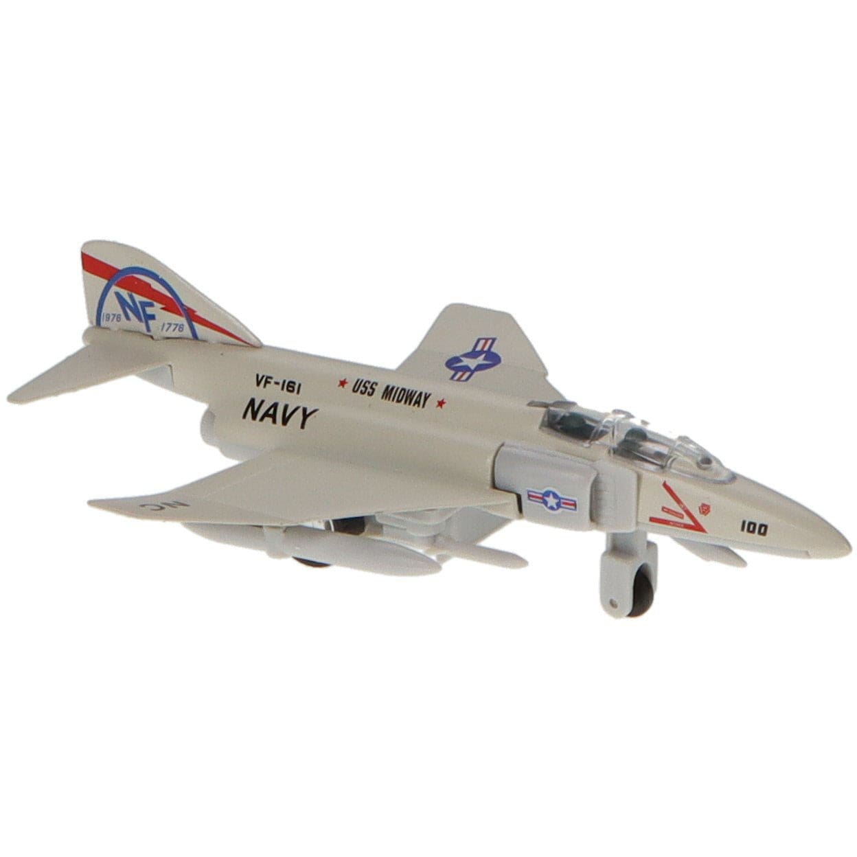 Barry-Owen Co Pull Back Planes F-4 Phantom 6" Pullback Diecast Airplane (1 Pc. Assorted Styles)