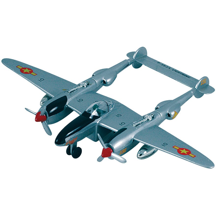 Wow Toyz Pull Back Planes P-38 Lightning 7" Pullback Diecast Airplane (1 Pc. Assorted Styles)