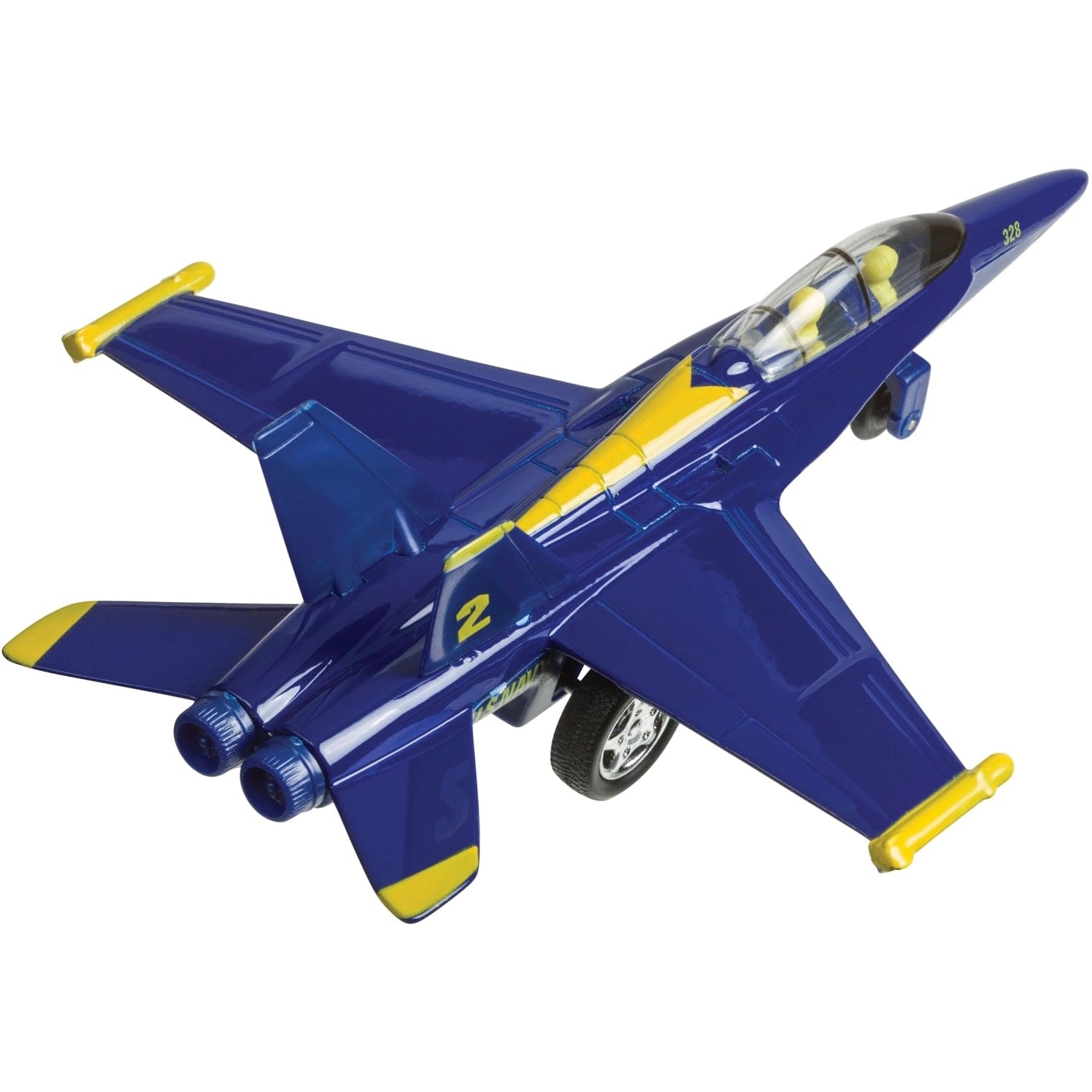 Toysmith Pull Back Planes Toysmith F-18 Blue Angel Jet Diecast Airplane (1 Pc. Assorted Styles)