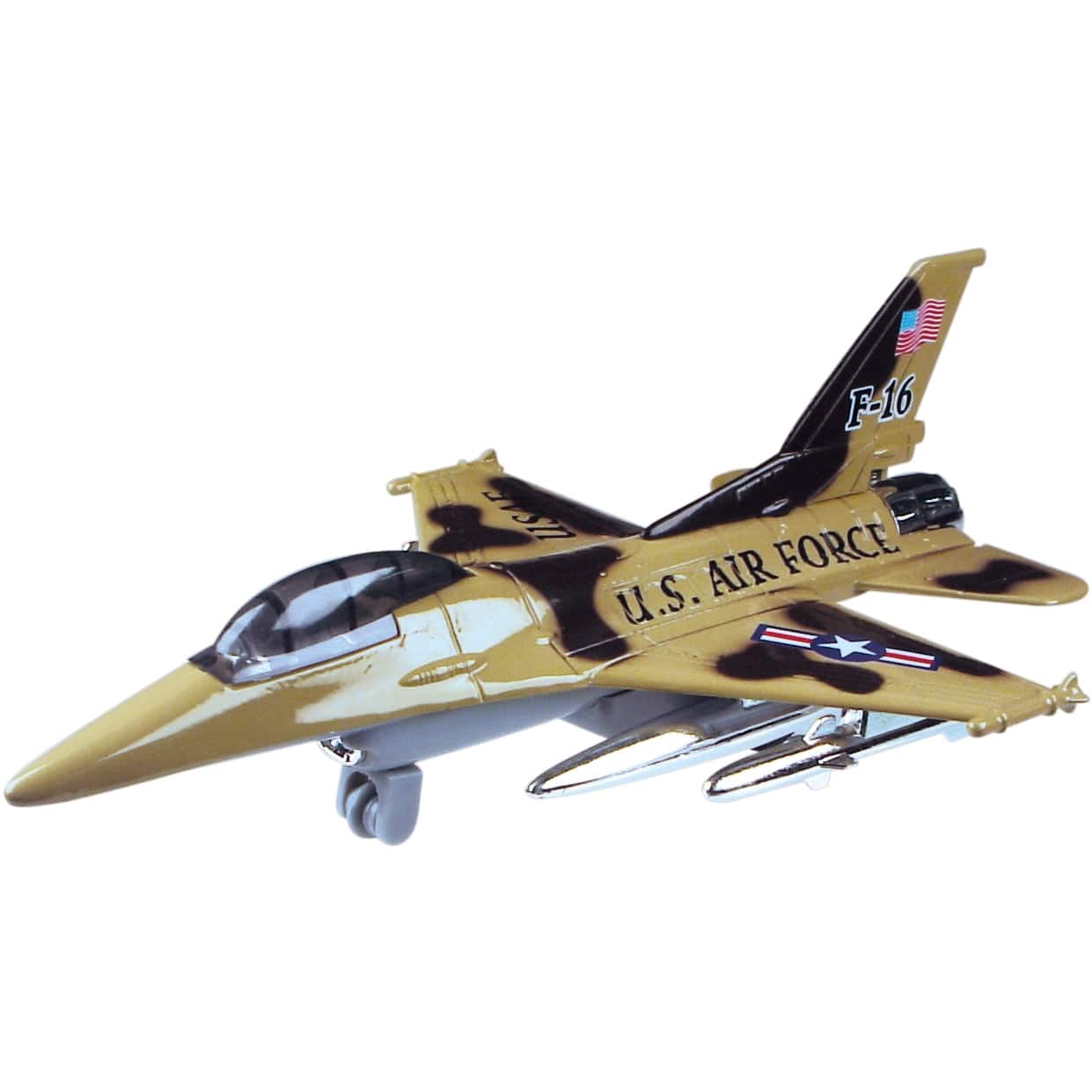 Toysmith Pull Back Planes Toysmith Rollin' Fliers Diecast Airplane (1 Pc. Assorted Styles)