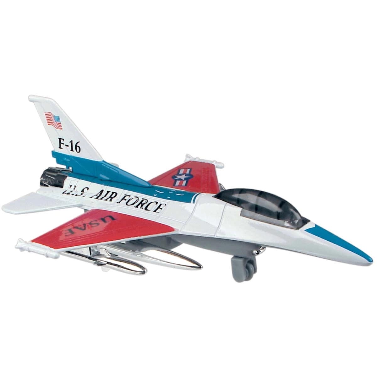 Toysmith Pull Back Planes Toysmith Rollin' Fliers Diecast Airplane (1 Pc. Assorted Styles)