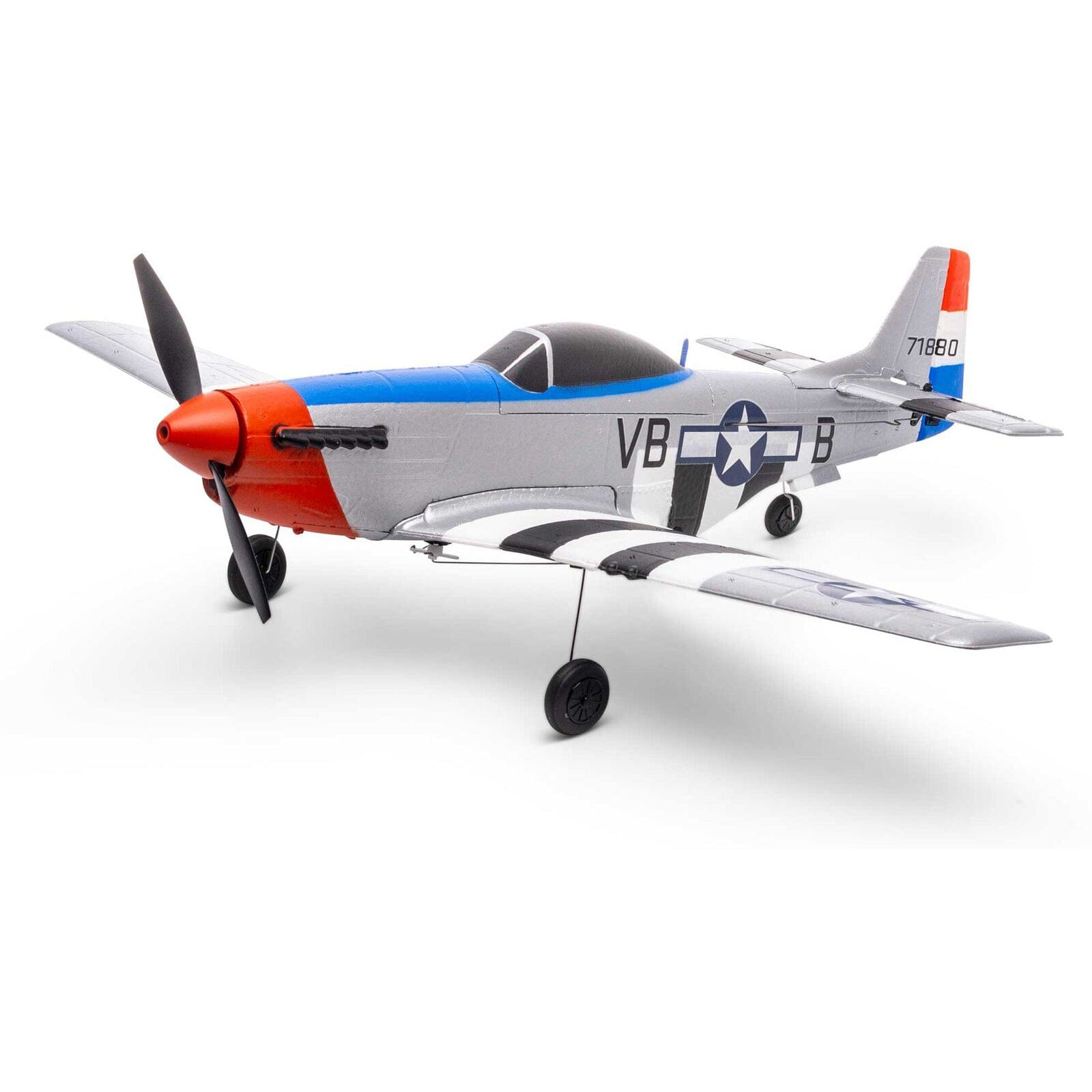 HobbyZone Remote Control Planes HobbyZone P-51D Mustang 450mm RTF with SAFE (HBZ-1251)