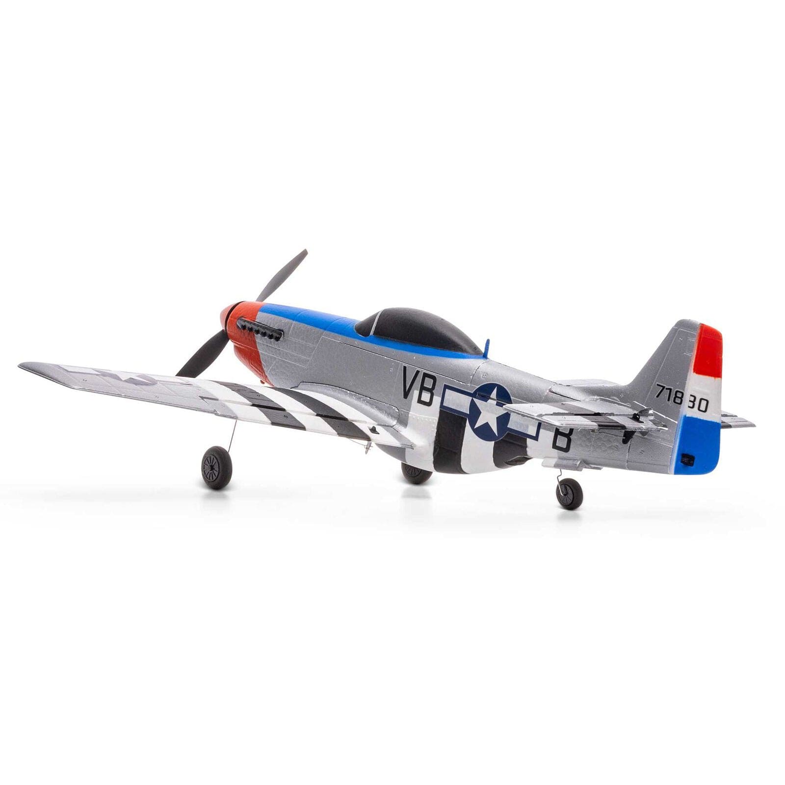 HobbyZone Remote Control Planes HobbyZone P-51D Mustang 450mm RTF with SAFE (HBZ-1251)