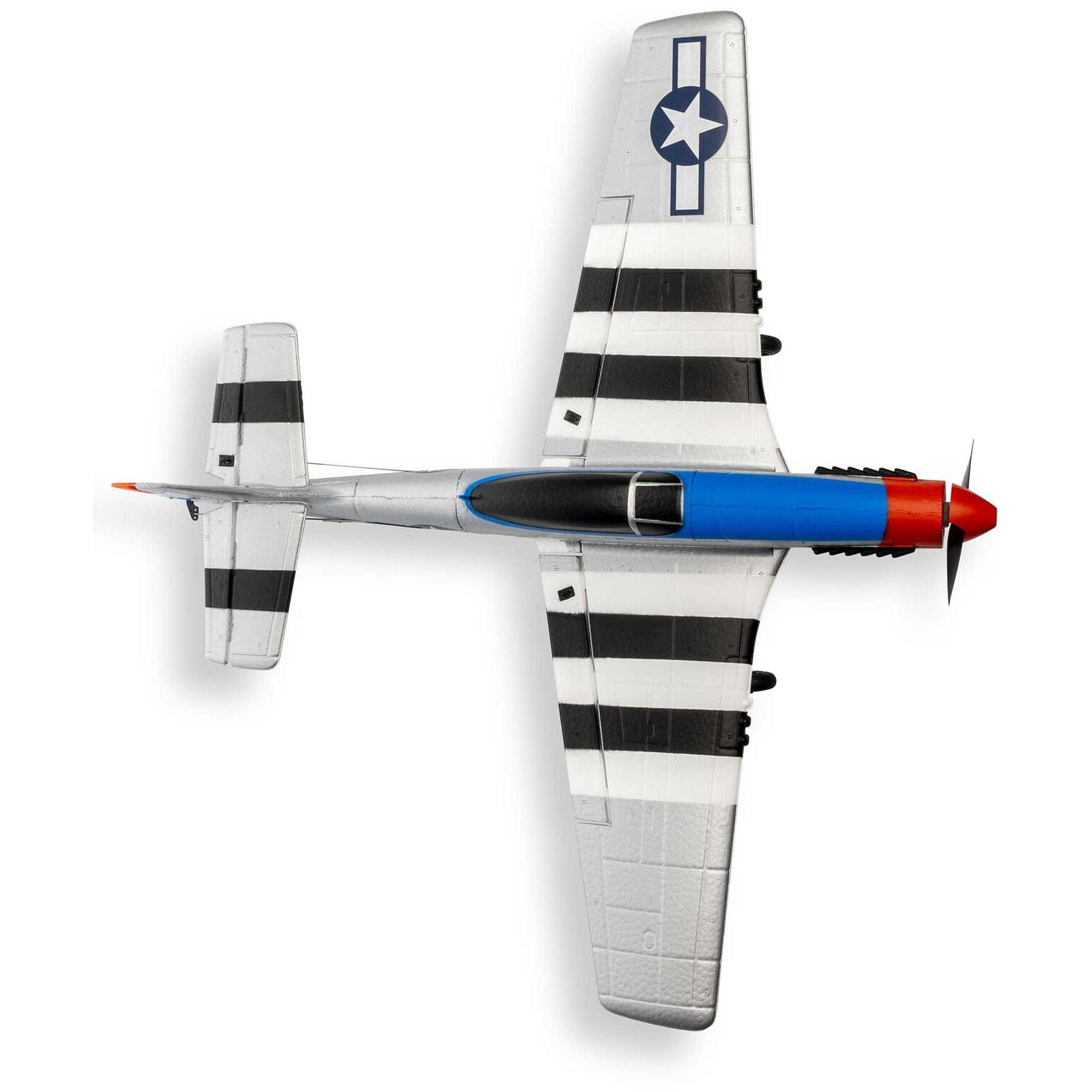 HobbyZone Remote Control Planes HobbyZone P-51D Mustang 450mm RTF with SAFE (HBZ-1251)