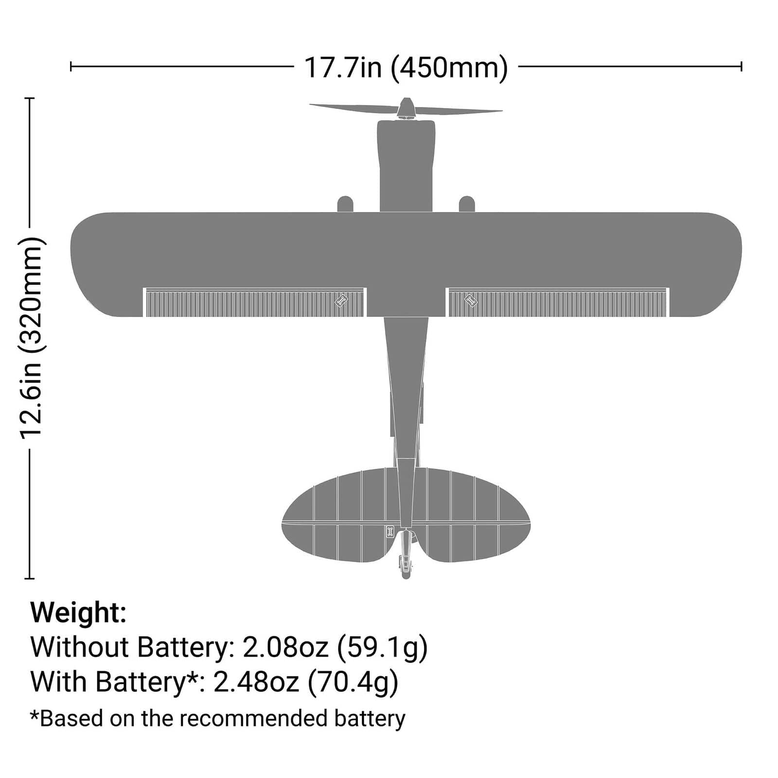 HobbyZone Remote Control Planes HobbyZone XCub 450mm RTF with SAFE (HBZ-1250)