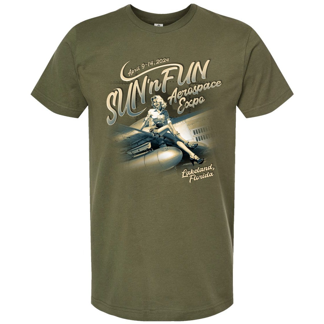 SUN 'n FUN Shirts 2XLarge / Military Green Pinup SUN 'n FUN 2024 T-Shirt