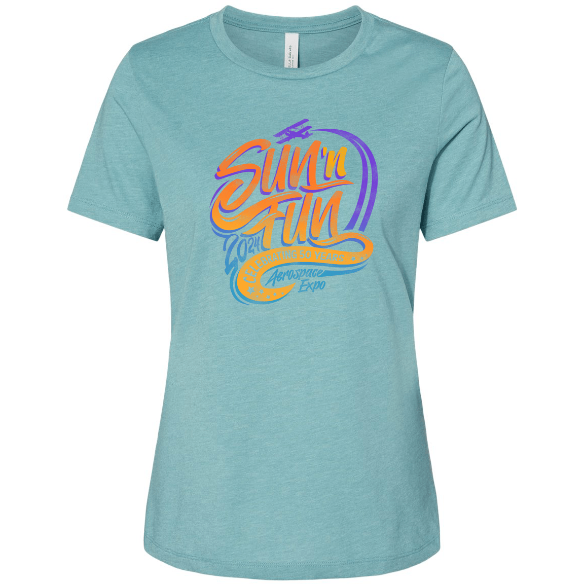 SUN 'n FUN Shirts 3XLarge / Heather Blue Lagoon Rainbow Women's SUN 'n FUN 2024 T-Shirt