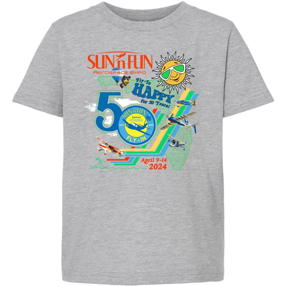 SUN 'n FUN Shirts Large / Heather Grey Official Poster Kids SUN 'n FUN 2024 T-Shirt