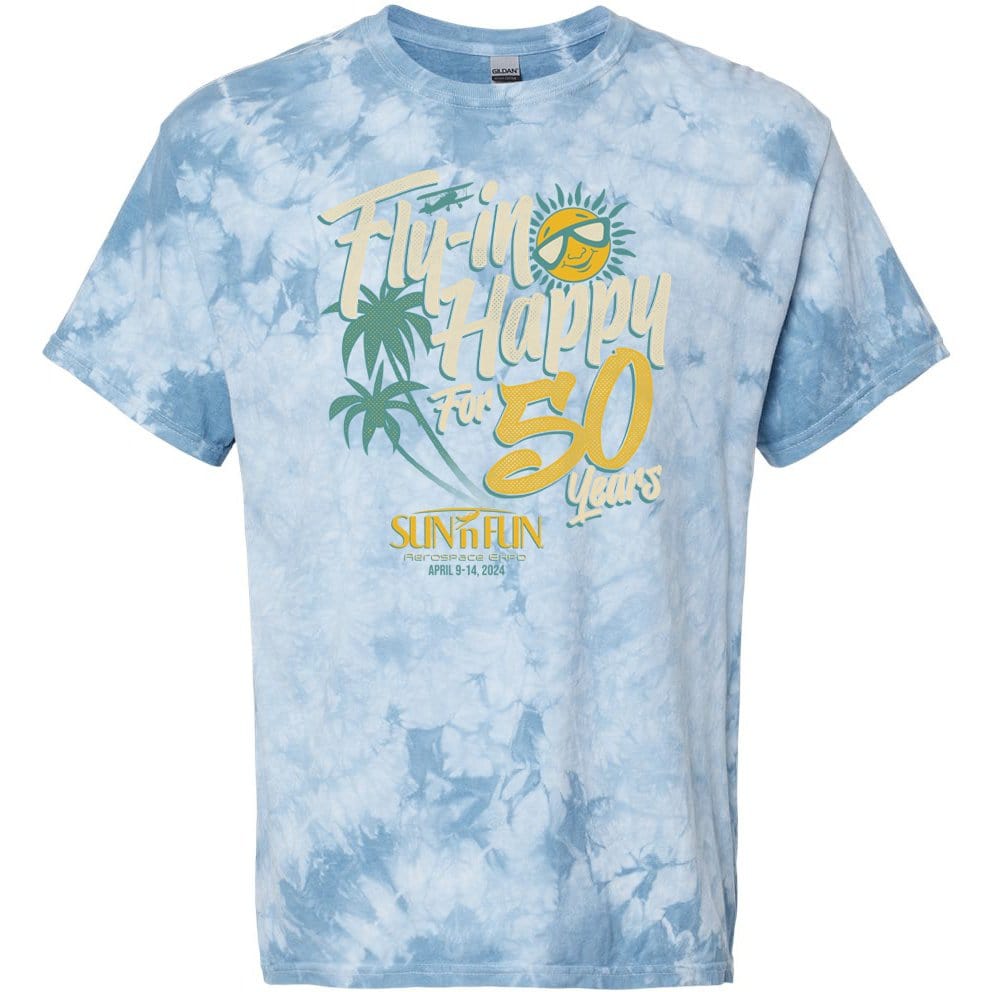 SUN 'n FUN Shirts Medium / Manhattan Blue Fly In Happy SUN 'n FUN 2024 T-Shirt