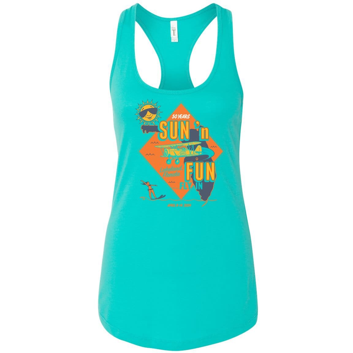 SUN 'n FUN Shirts Medium / Tahiti Blue Vintage Logo SUN 'n FUN 2024 Women's Tanktop