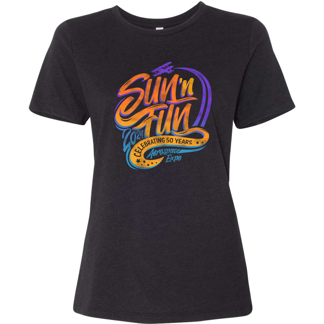 SUN 'n FUN Shirts XLarge / Heather Black Rainbow Women's SUN 'n FUN 2024 T-Shirt