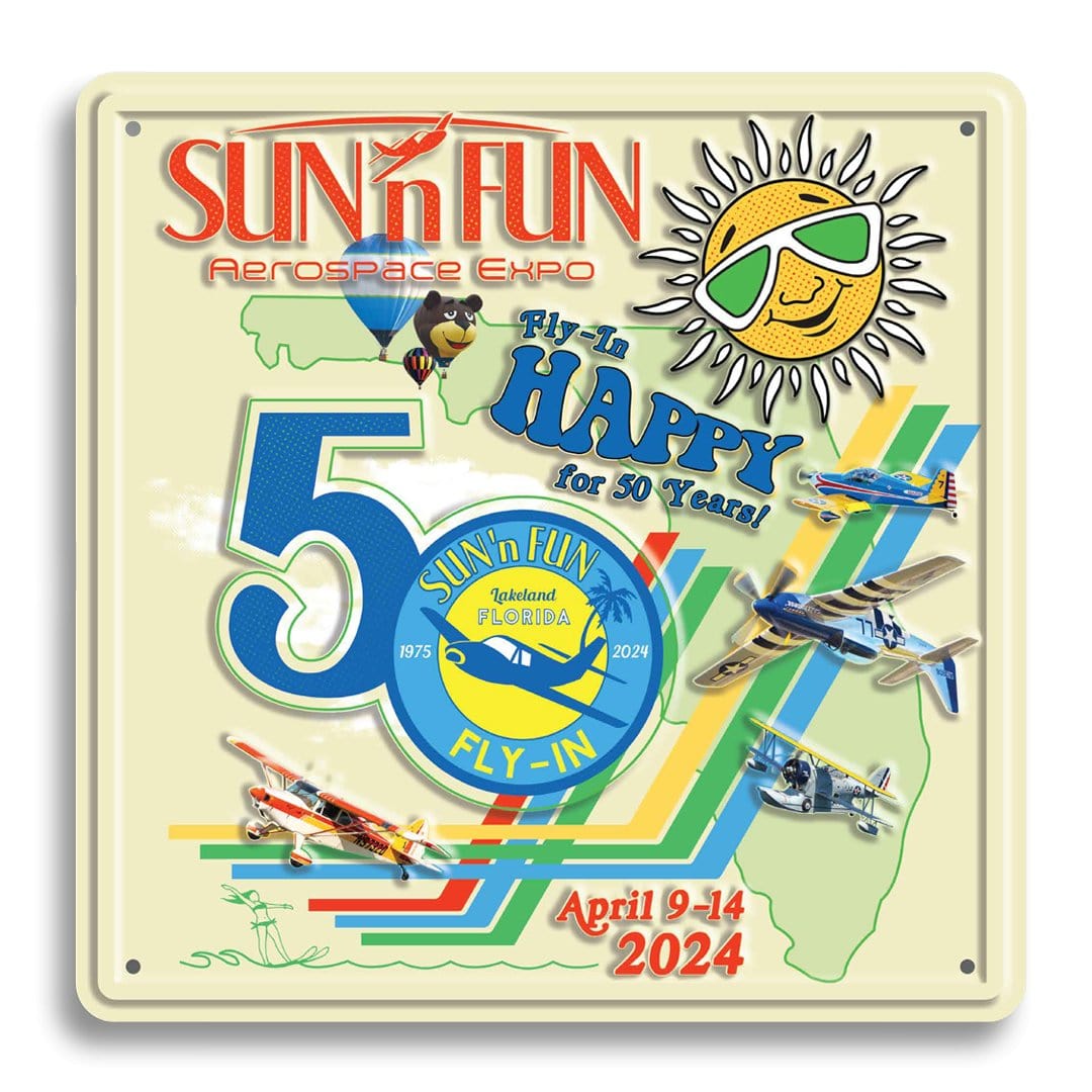 SUN 'n FUN Souvenirs SUN 'n FUN 50th Poster Metal Sign