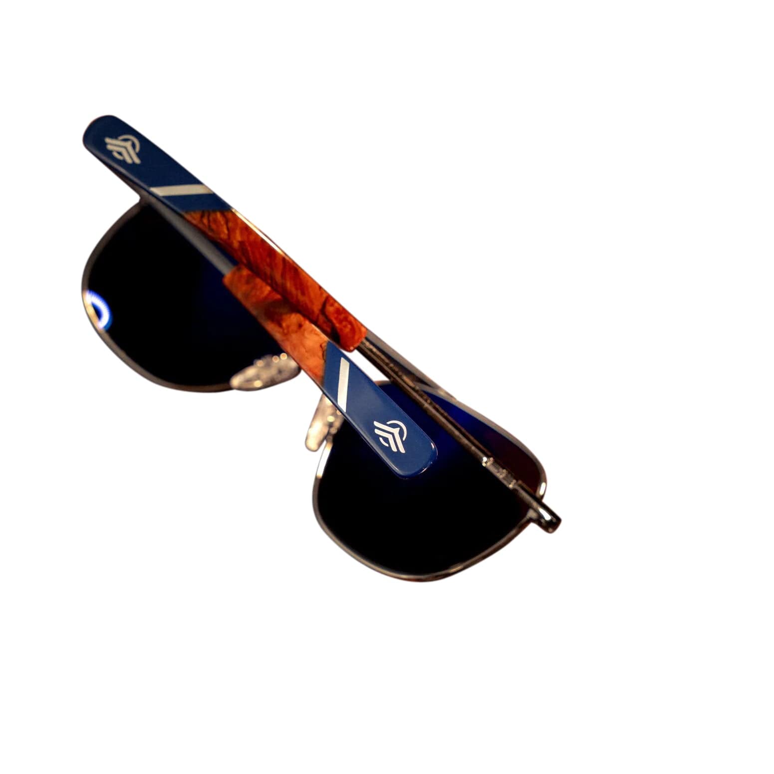 Randolph Engineering Sunglasses Randolph Aviator Gunmetal Bayonet Nautical Blue / Cabin Oak Skyforce Nylon Non-Polarized Atlantic Blue