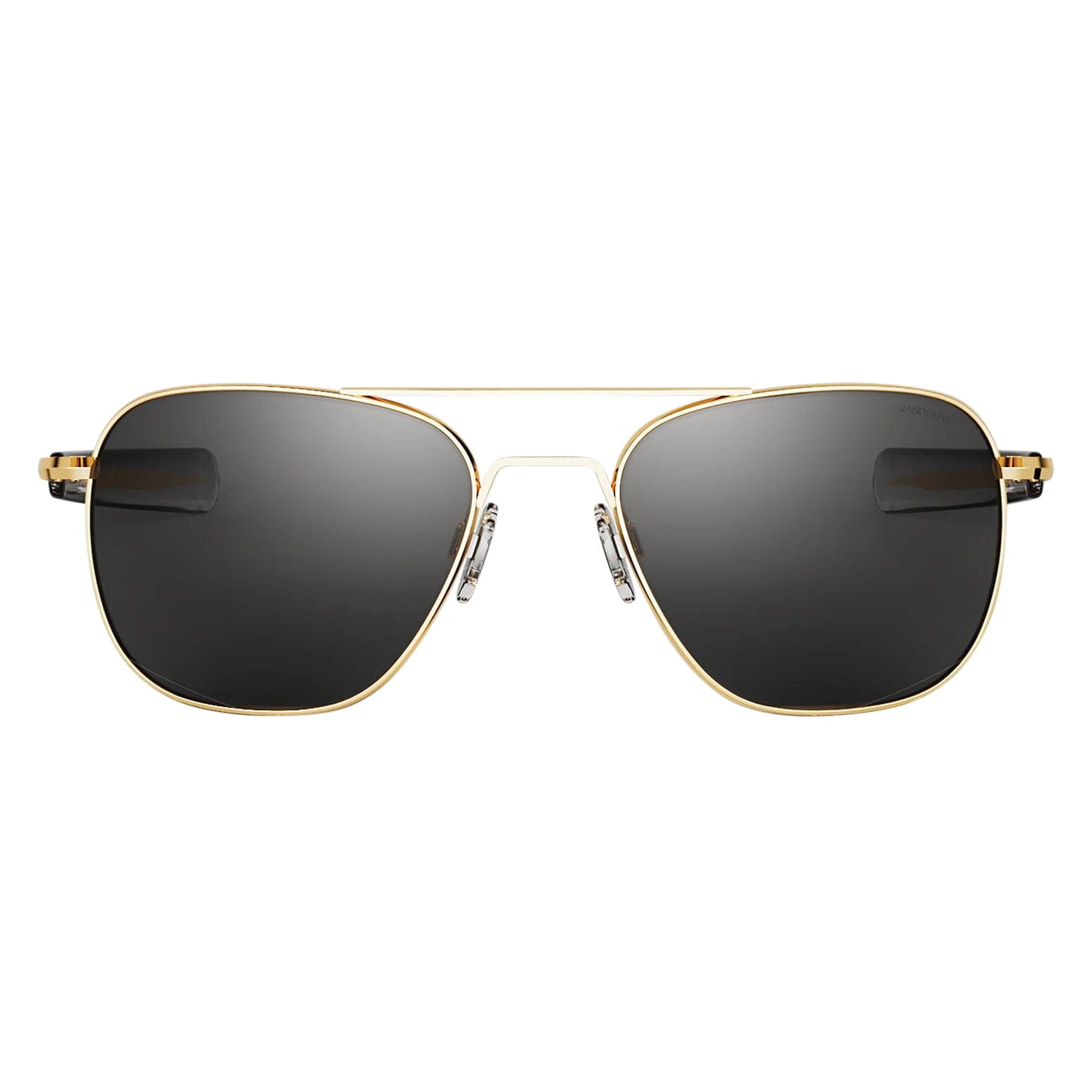 Randolph Engineering Sunglasses Randolph Aviator Sunglasses 23K Gold E.P. Bayonet Clear Skytec Glass Non-Polarized American Gray Military Special Edition