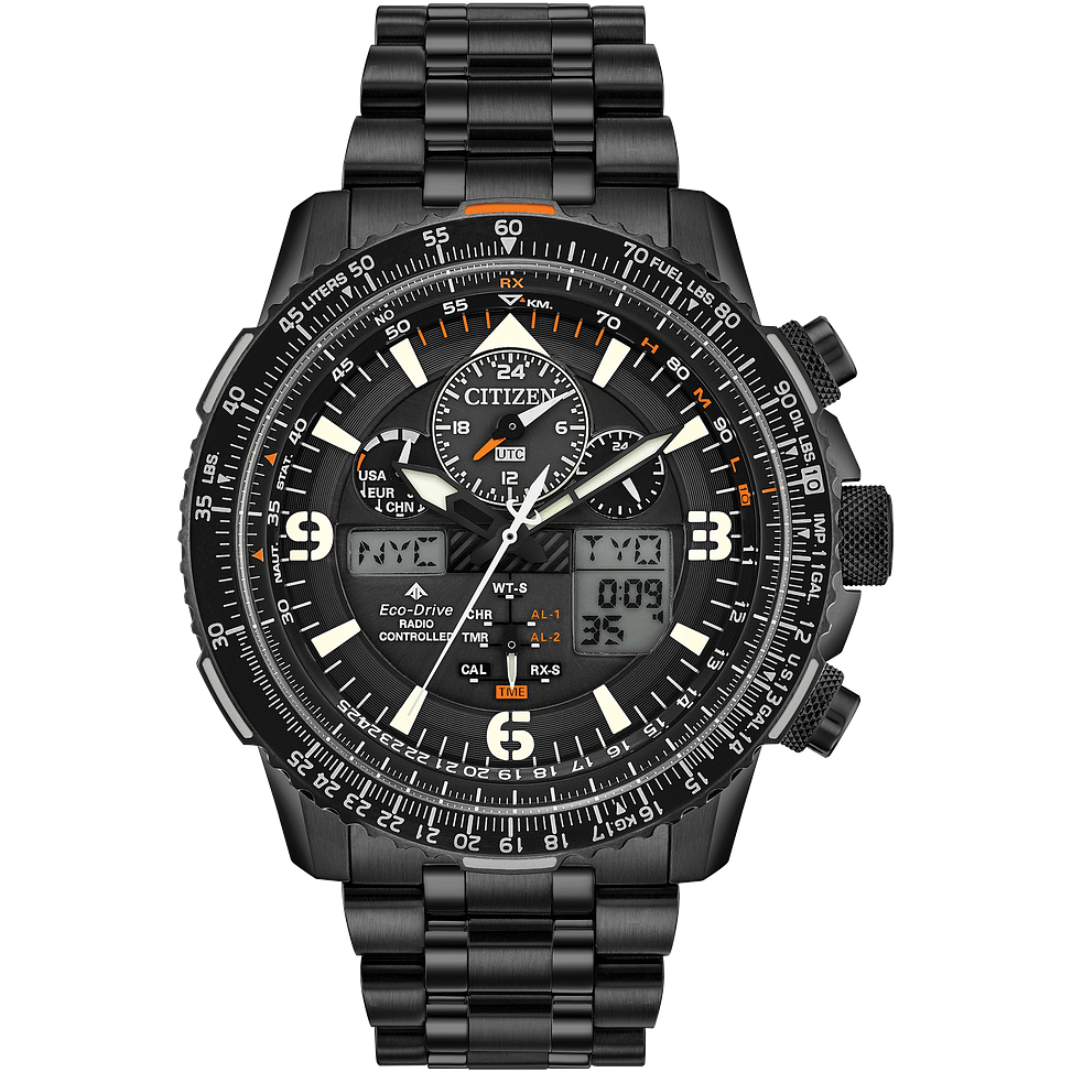 Citizen Watch Watches Citizen Eco-Drive Promaster Skyhawk A-T Black Stainless Steel Watch JY8075-51E