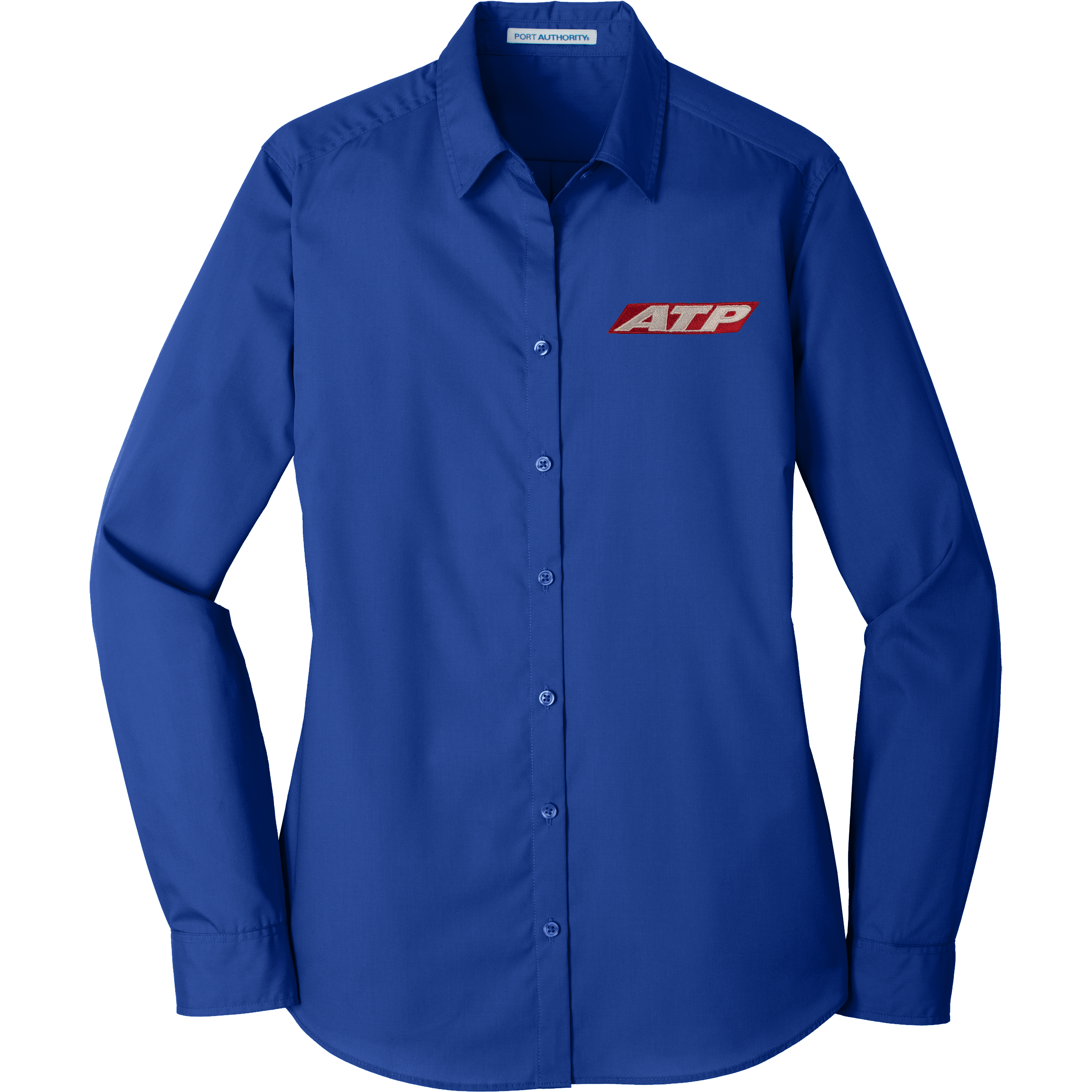 Airline Transport Professionals Women's Long Sleeve / Royal Blue / XSmall ATP CFI Royal Blue Carefree Poplin Shirt