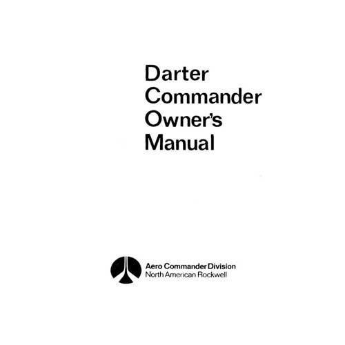 Essco Aircraft Aircraft Manual Aero Commander 100 Darter Commander Owner's, Flight Manual (AC100-F-C)