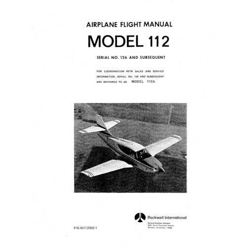 Essco Aircraft Aircraft Manual Aero Commander 112A 1974-1976 Flight Manual (part# M112002-1)