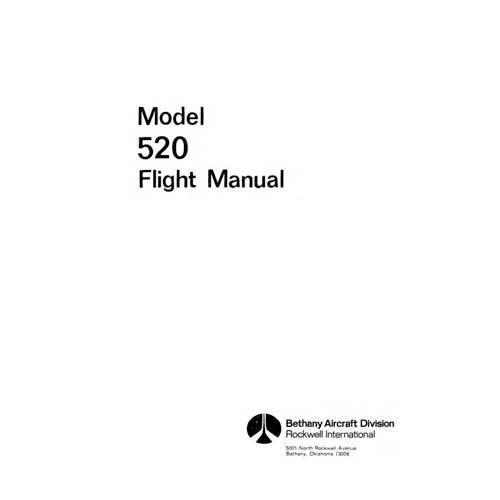 Essco Aircraft Aircraft Manual Aero Commander 520 1952-54 Flight Manual (part# AC520-52-54-F-C)