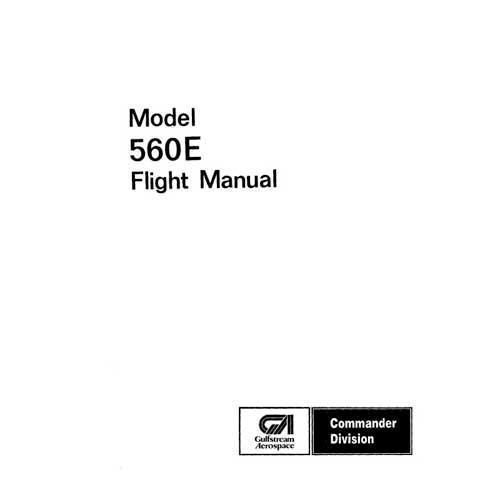 Essco Aircraft Aircraft Manual Aero Commander 560E 1957-60 Flight Manual (part# AC560E57-60-F-C)