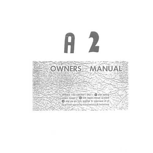 Essco Aircraft Aircraft Manual Alon Aircoupe Alon A2 Aircoupe 1965 Owner's Manual (part# ALA265)