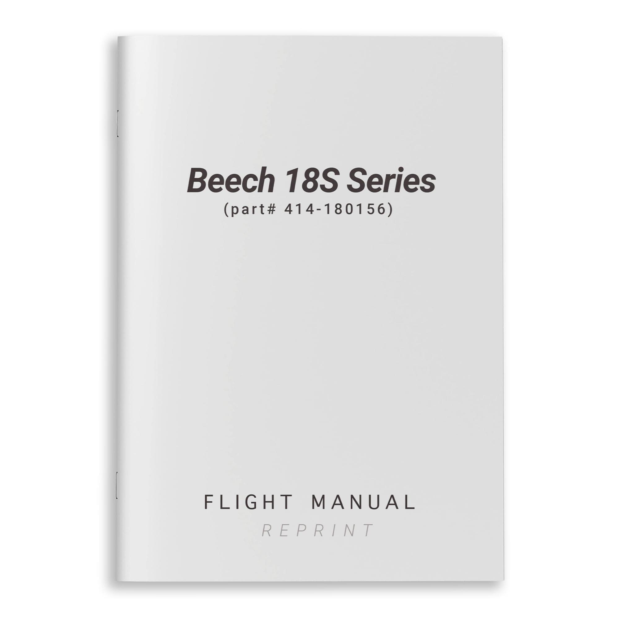 Essco Aircraft Aircraft Manual Beech 18S Series Flight Manual (part# 414-180156)