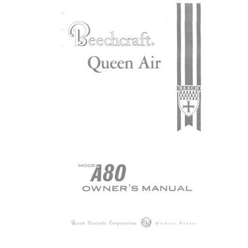 Essco Aircraft Aircraft Manual Beech 65-80 Queen Air Owner's Manual (part# 65-001027-5)