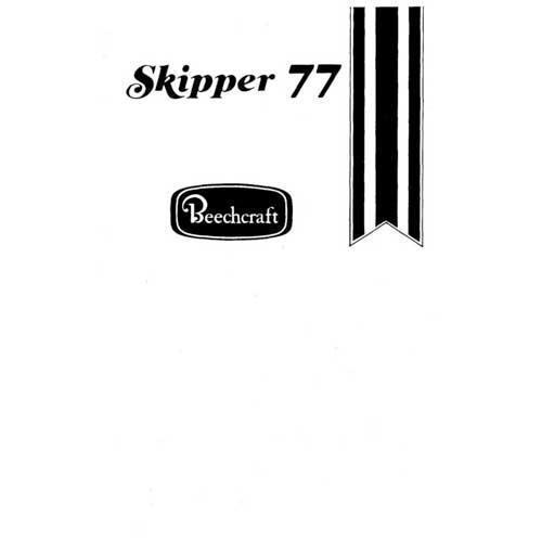 Essco Aircraft Aircraft Manual Beech 77 Skipper Pilot's Information Manual (part# BAC-408-FTM)