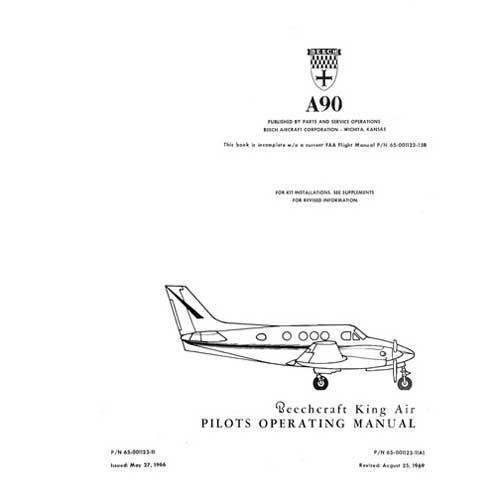 Essco Aircraft Aircraft Manual Beech A90 King Air Pilot's Operating Handbook (part# 65-001123-11)