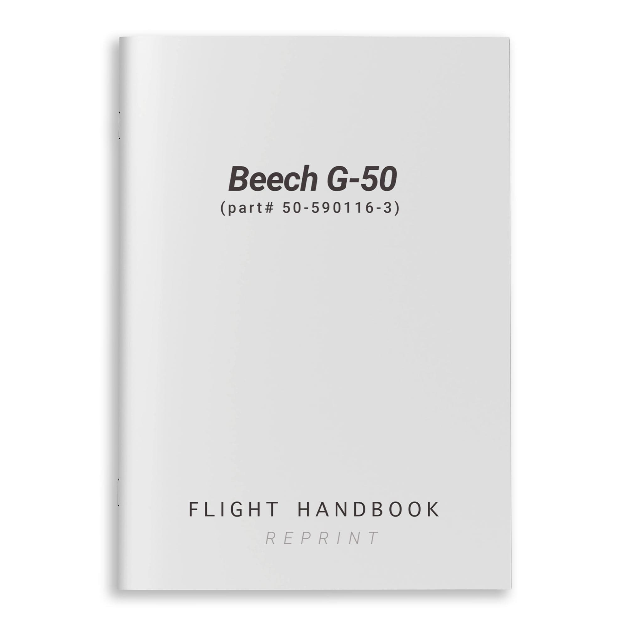 Essco Aircraft Aircraft Manual Beech G-50 Flight Handbook (part# 50-590116-3)