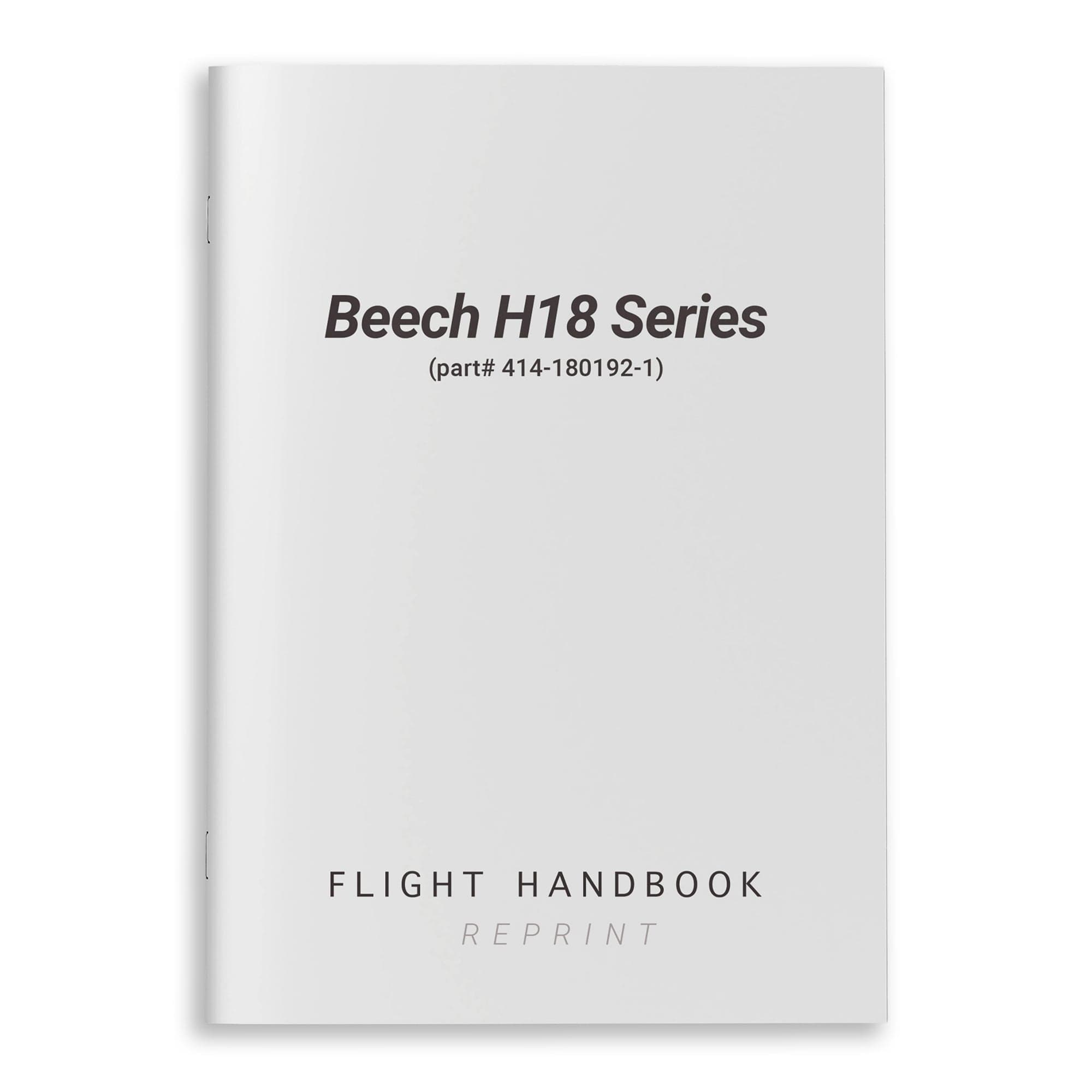 Essco Aircraft Aircraft Manual Beech H18 Series Flight Handbook (part# 414-180192-1)