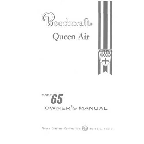 Essco Aircraft Aircraft Manual Beech Queen Air 65 Series Owner's Manual (part# 65-001021-27)