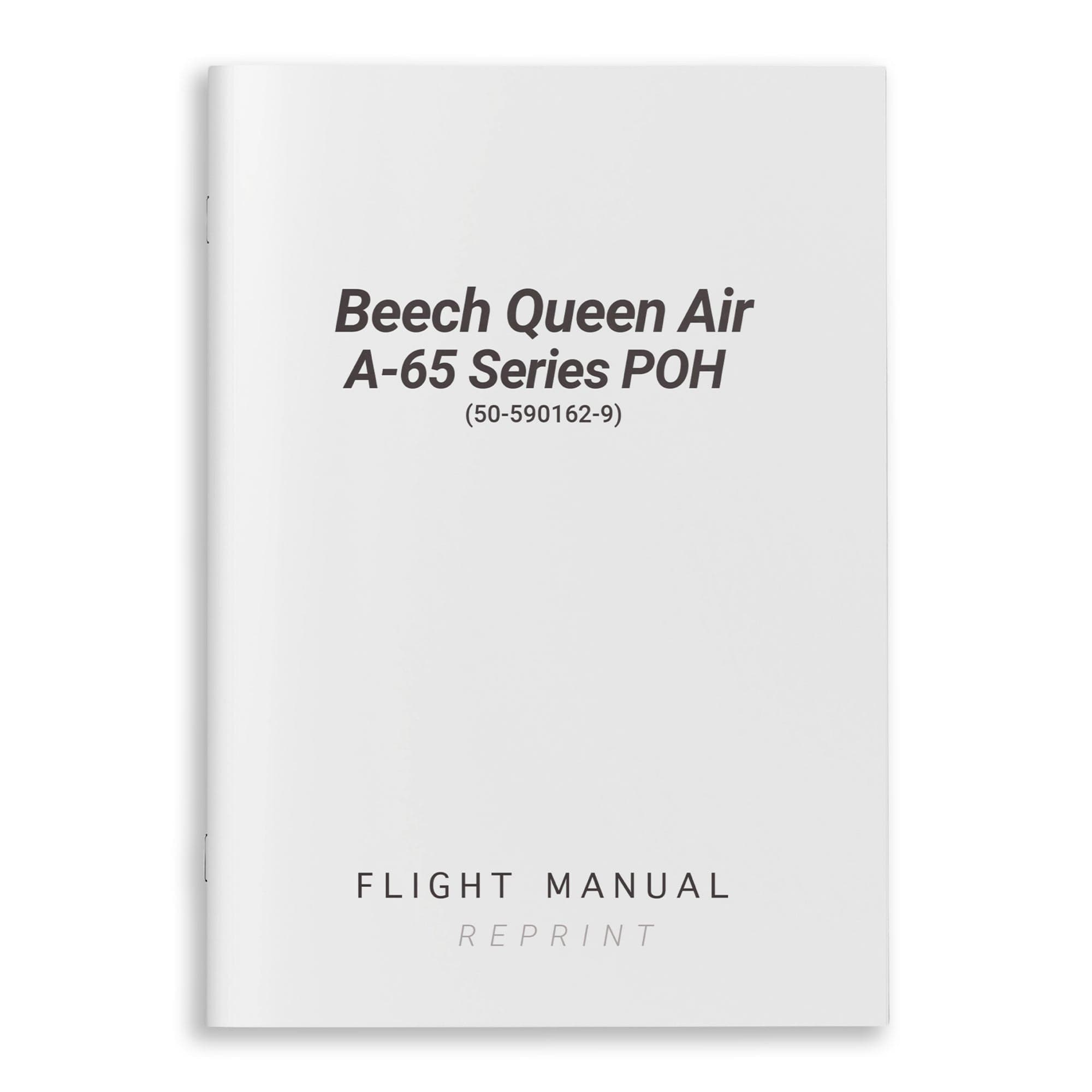 Essco Aircraft Aircraft Manual Beech Queen Air A-65 Series POH & Flight (50-590162-9)