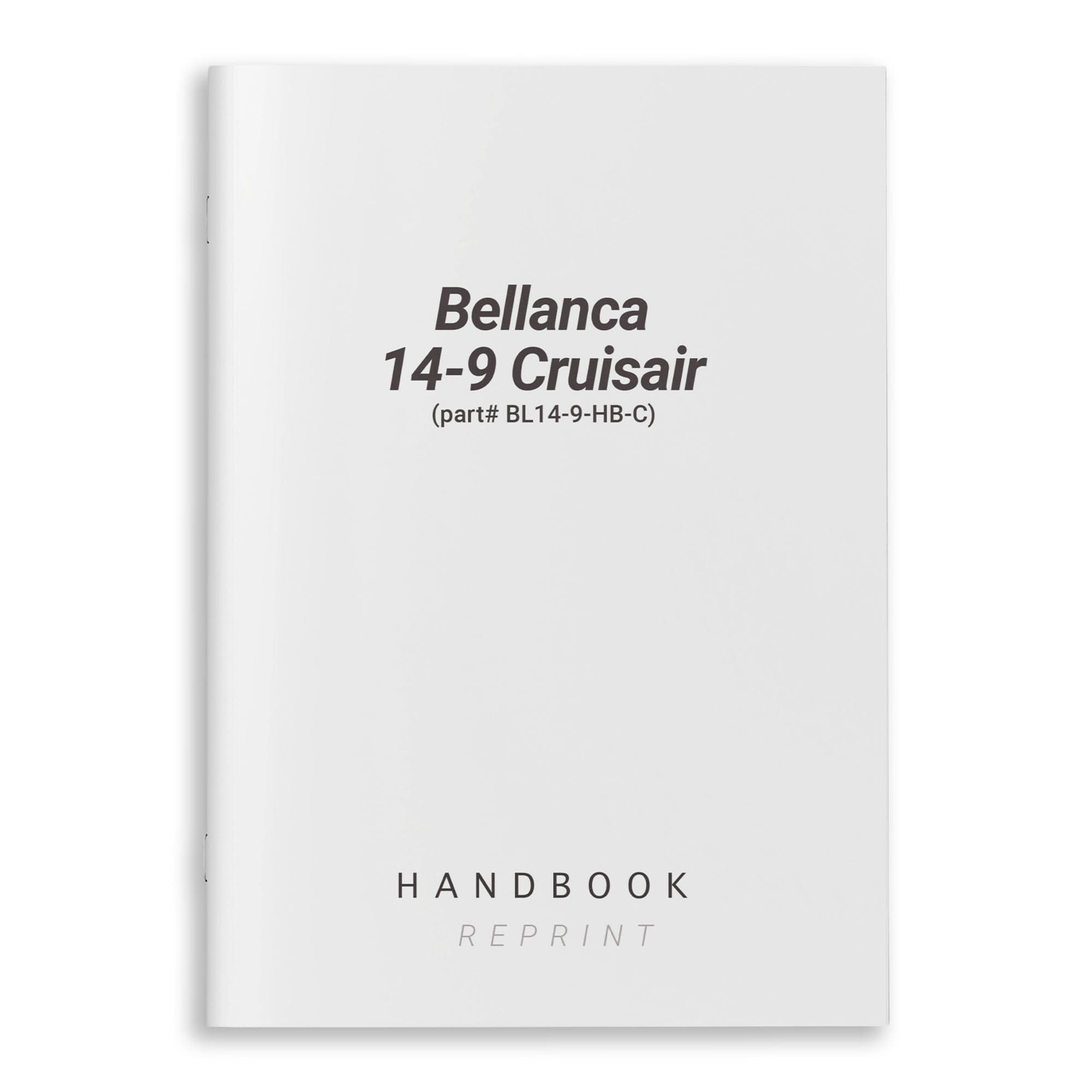 Essco Aircraft Aircraft Manual Bellanca 14-9 Cruisair Handbook (part# BL14-9-HB-C)