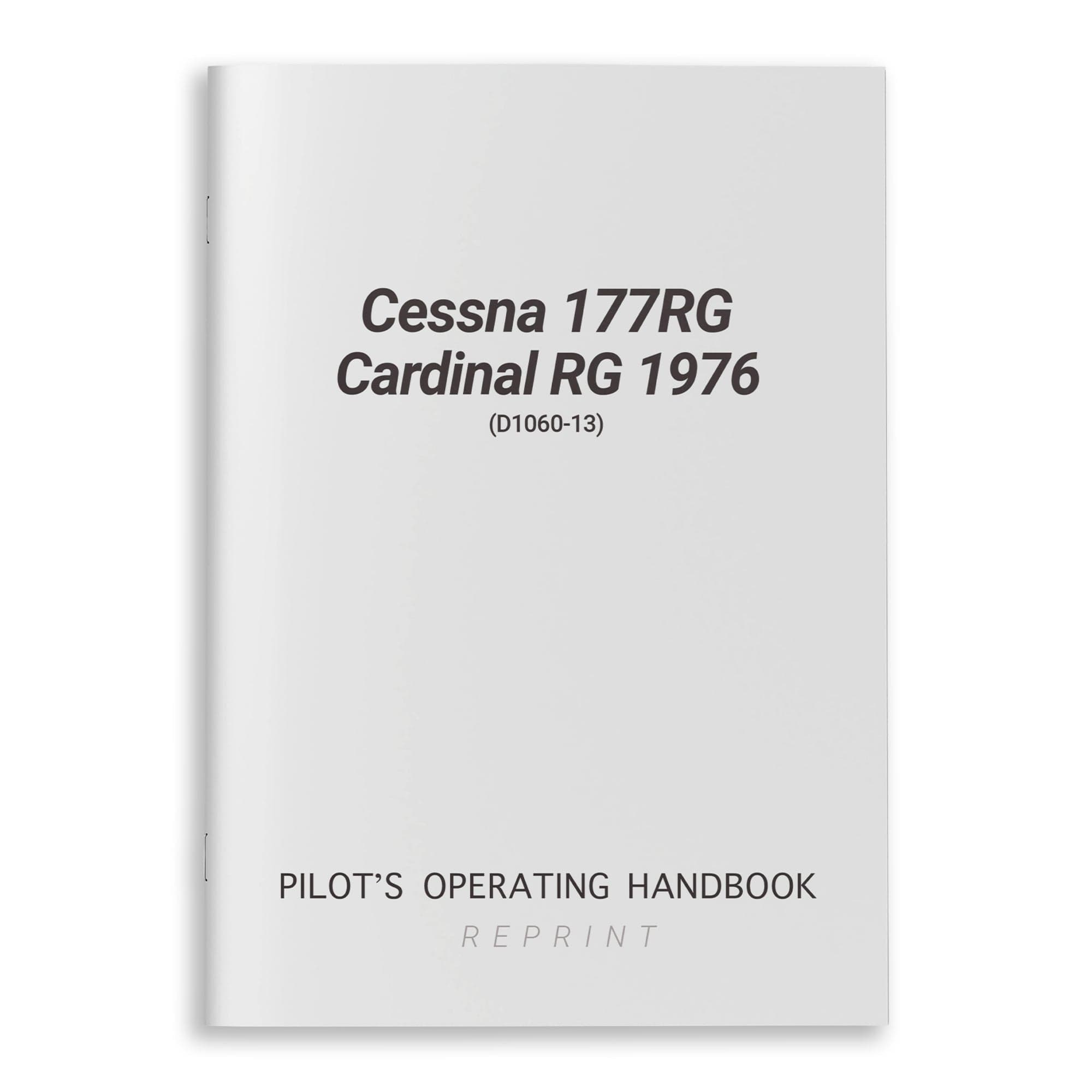 Cessna Aircraft Company Aircraft Manual Cessna 177RG Cardinal RG 1976 Pilot's Operating Handbook (D1060-13)