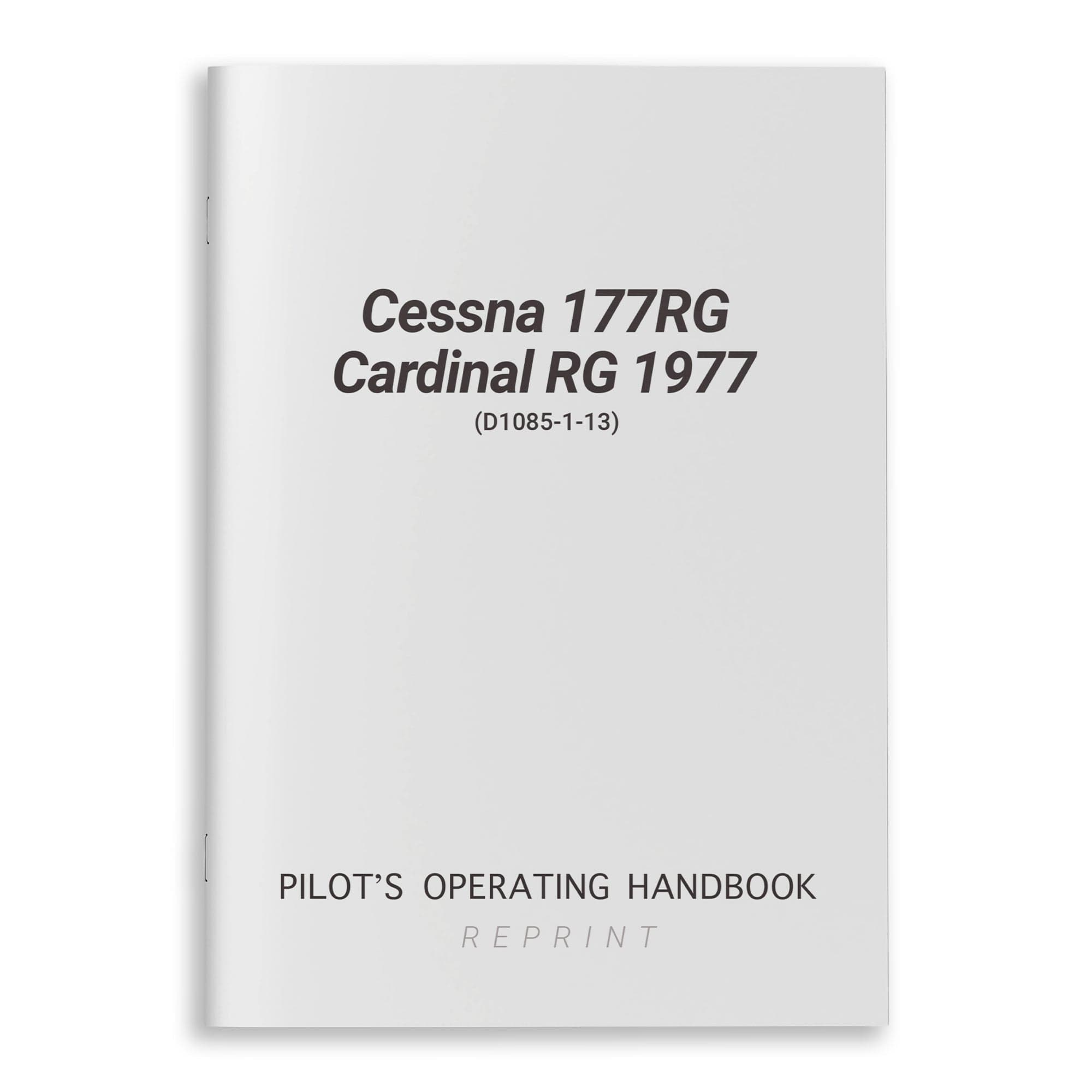 Cessna Aircraft Company Aircraft Manual Cessna 177RG Cardinal RG 1977 Pilot's Operating Handbook (D1085-1-13)