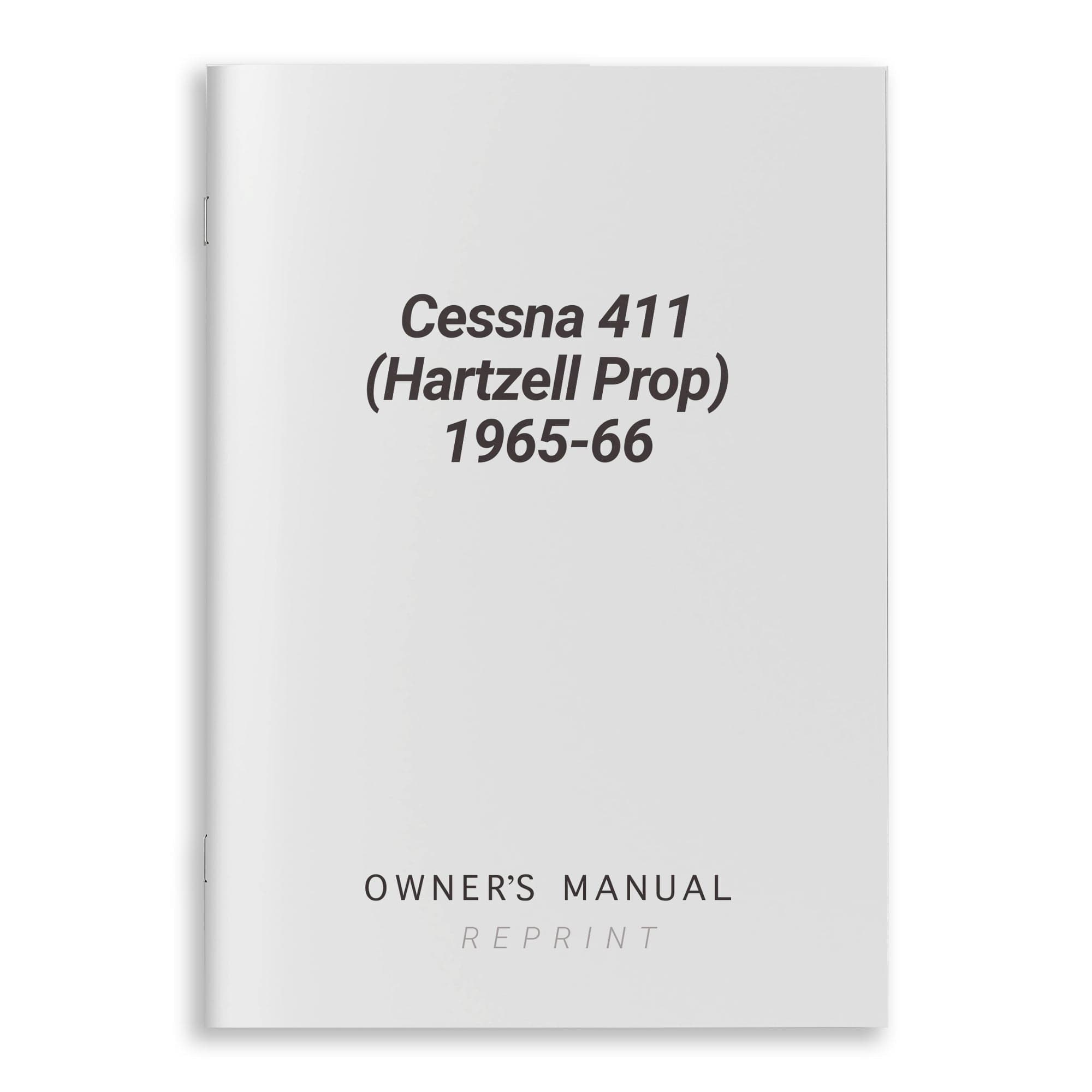 Essco Aircraft Aircraft Manual Cessna 411 (Hartzell Prop) 1965-66 Owner's Manual