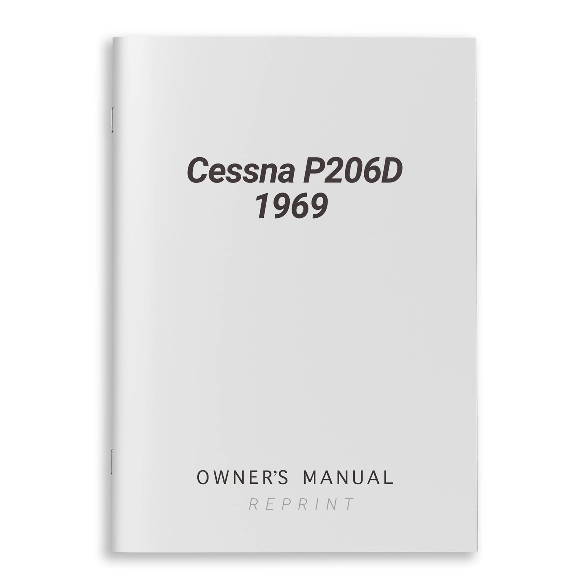 Essco Aircraft Aircraft Manual Cessna P206D 1969 Owner's Manual