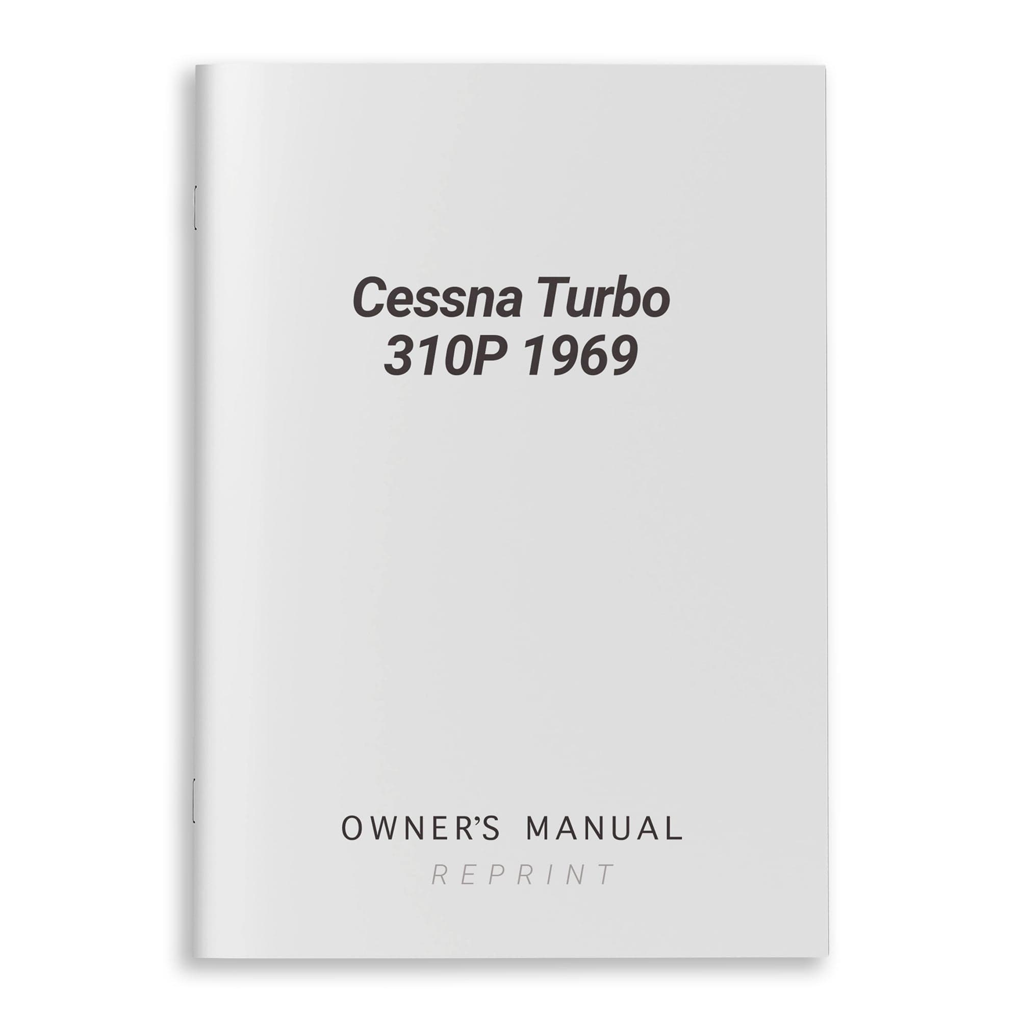 Essco Aircraft Aircraft Manual Cessna Turbo 310P 1969 Owner's Manual