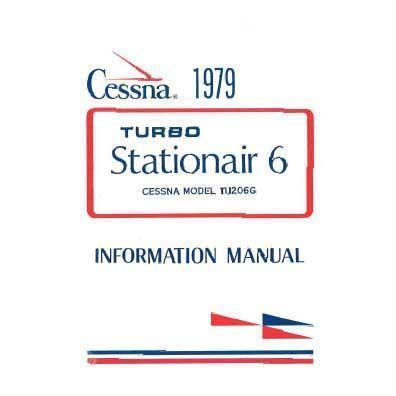 Cessna Aircraft Company Aircraft Manual Cessna Turbo U206G Stationair 6 1979 Pilot's Information Manual (D1148-13)