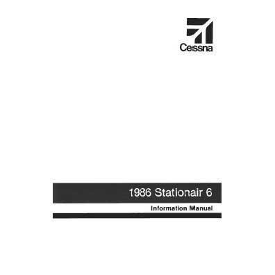 Cessna Aircraft Company Aircraft Manual Cessna U206G Stationair 6 1986 Pilot's Information Manual (D1302-13)