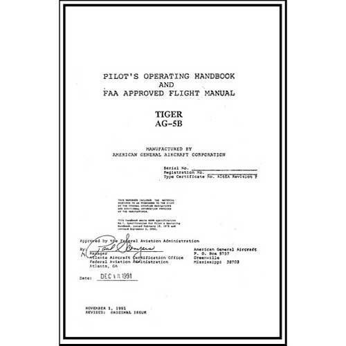 Essco Aircraft Aircraft Manual Grumman Model AG-5B Tiger POH (GRAG-5B-POH-C)