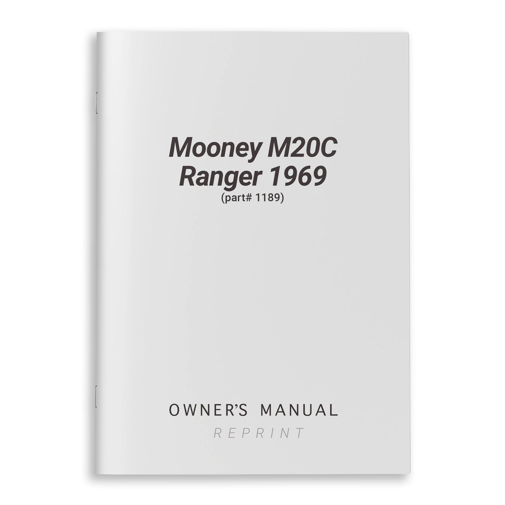 Essco Aircraft Aircraft Manual Mooney M20C Ranger 1969 Owner's Manual (part# 1189)